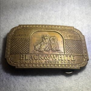 Black & White Scotch Whisky Belt Buckle